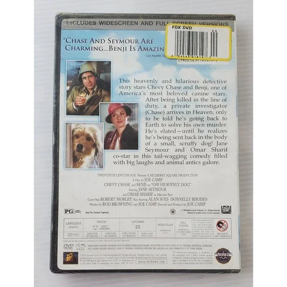 New Oh! Heavenly Dog DVD OOP Chevy Chase Benji Sealed Movie 2005 Snapback Case